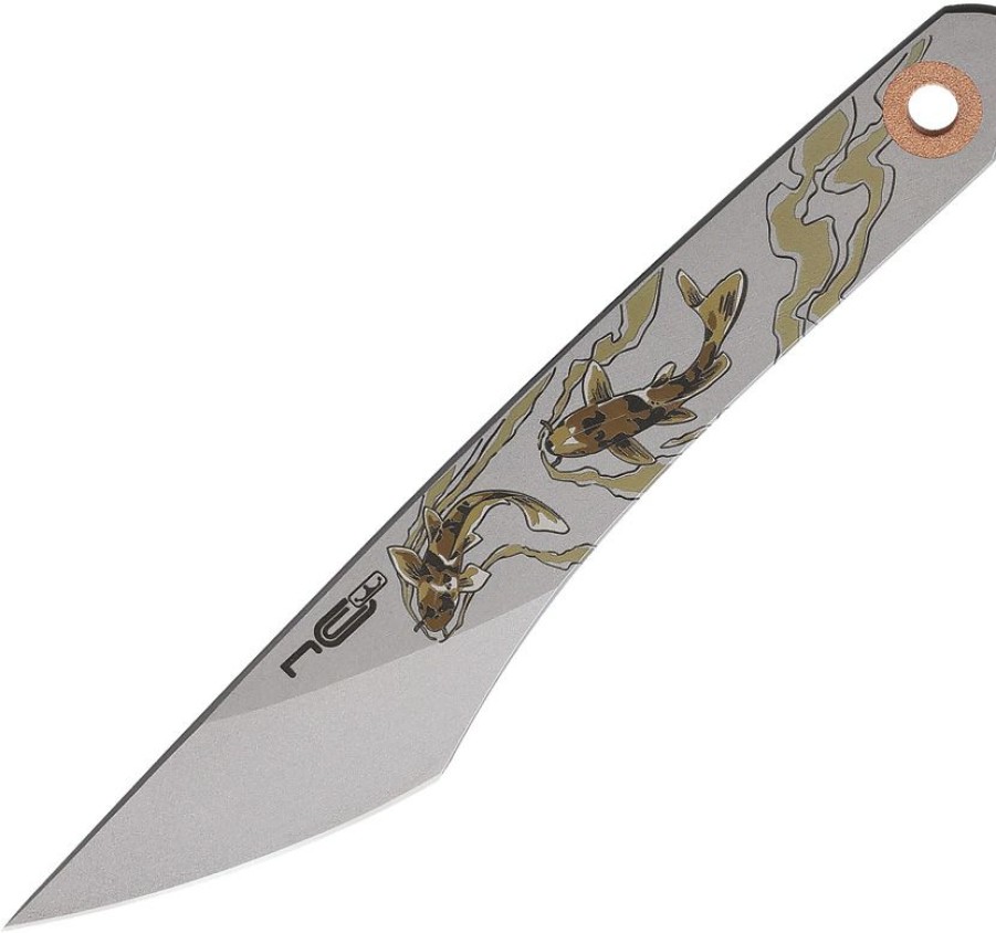 Tendy Style Ncc061 N.C. Custom Kiridashi Fixed Blade Knife Koi | * Hot