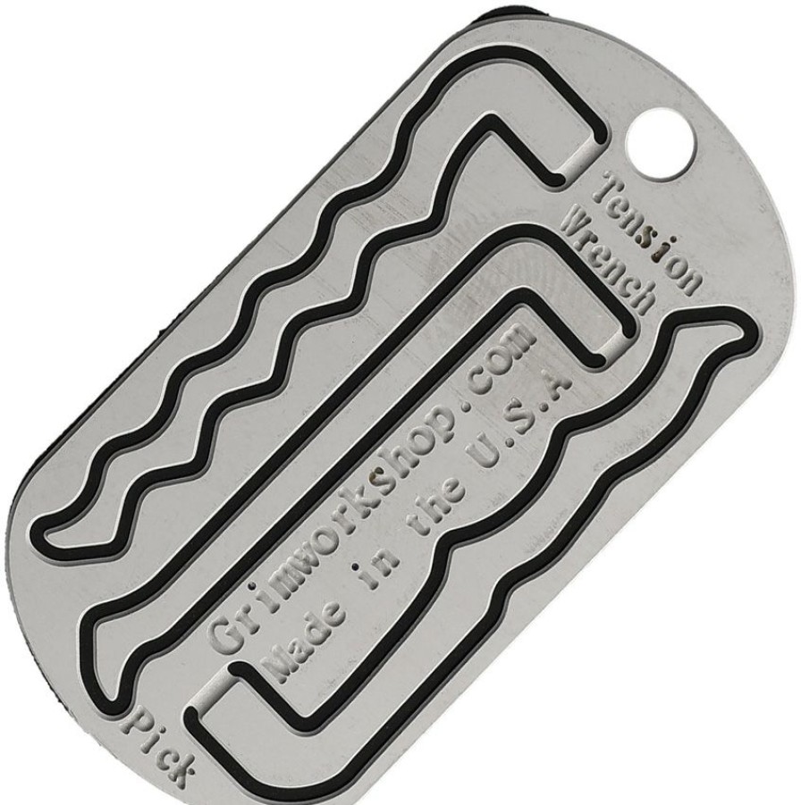 100% Guarantee Gritag002 Grim Workshop Lock Picking Dog Tag Tool | * Hot