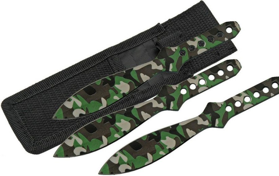 Closeout Sale Cn211414Cm Throwing Knife Set Camo | * New