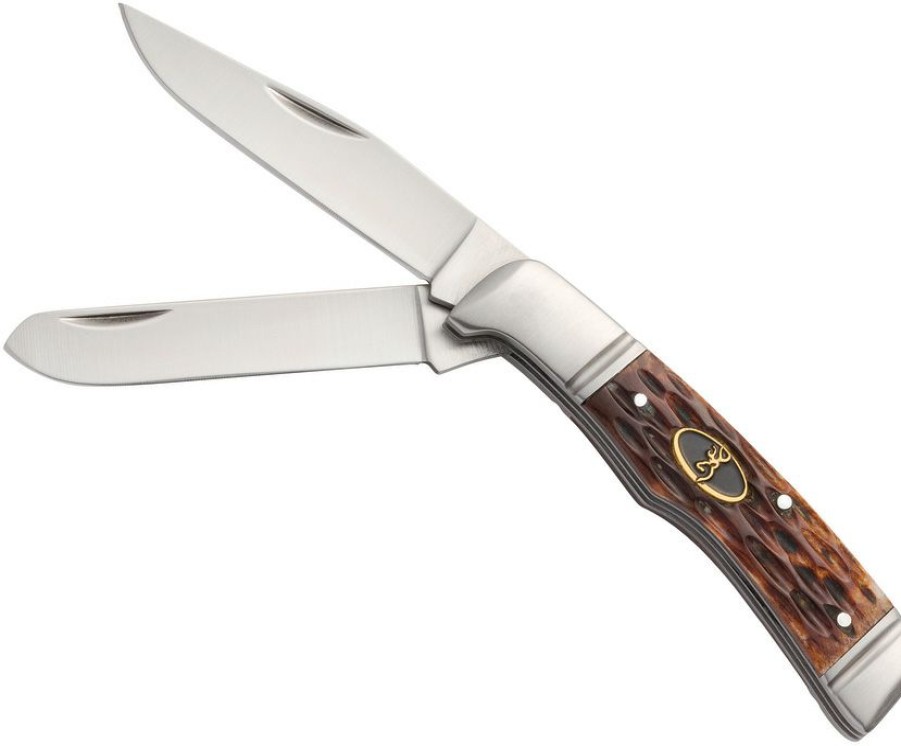 Top Sellers Br0012 Browning Joint Venture Trapper Pocket Knife Bone | * Online