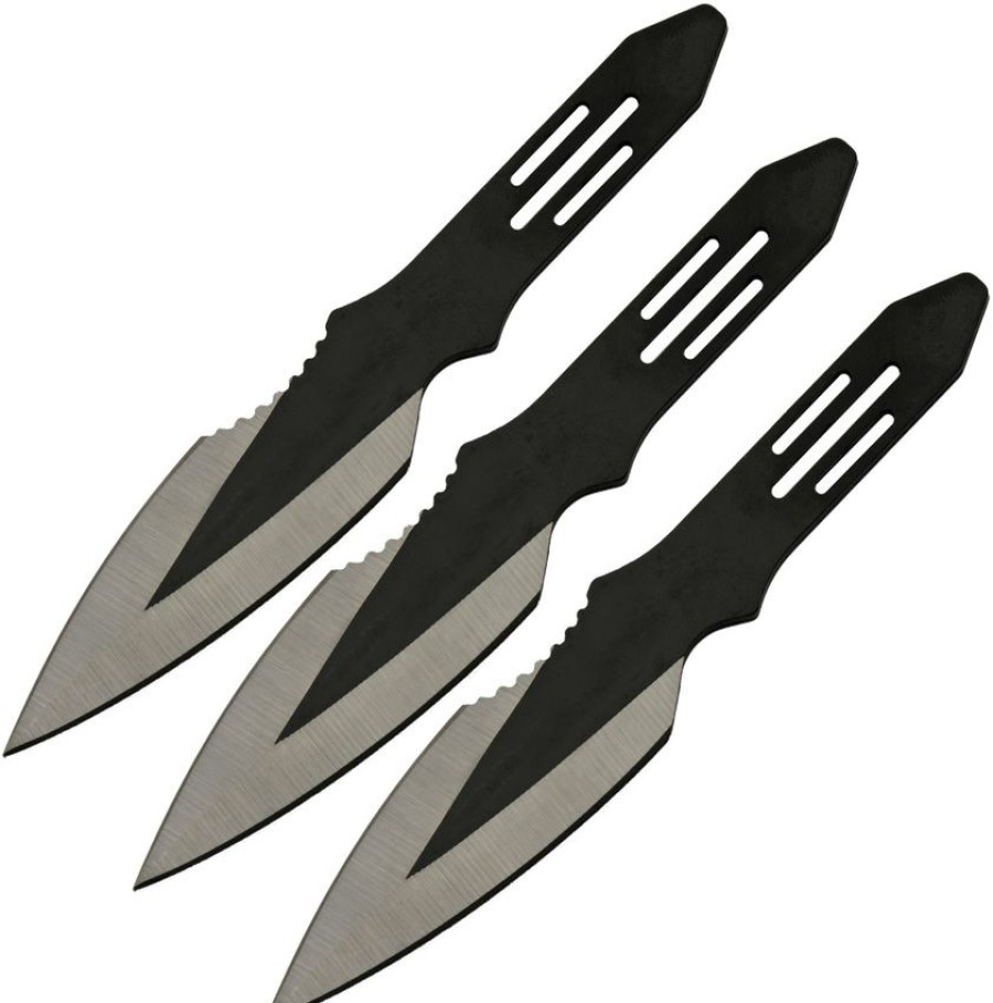 Quick Delivery Cn211536Sl 3Pc Silver Throwing Knives Set | * Clearance