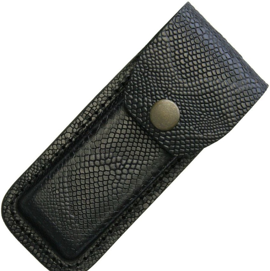 Sh1205 Leather Folding Pocket Knife Belt Sheath Snake Online Sale | * New